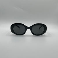 Circular Black Frame Women's Sunglasses-127