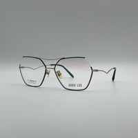 Geometrical Rimless Thin Black Frame Unisex Optics-312