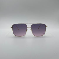 Soft Square Thin Golden Frame Sunglasses-156