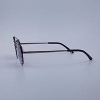 Purple Gradient Round Sunglasses-224