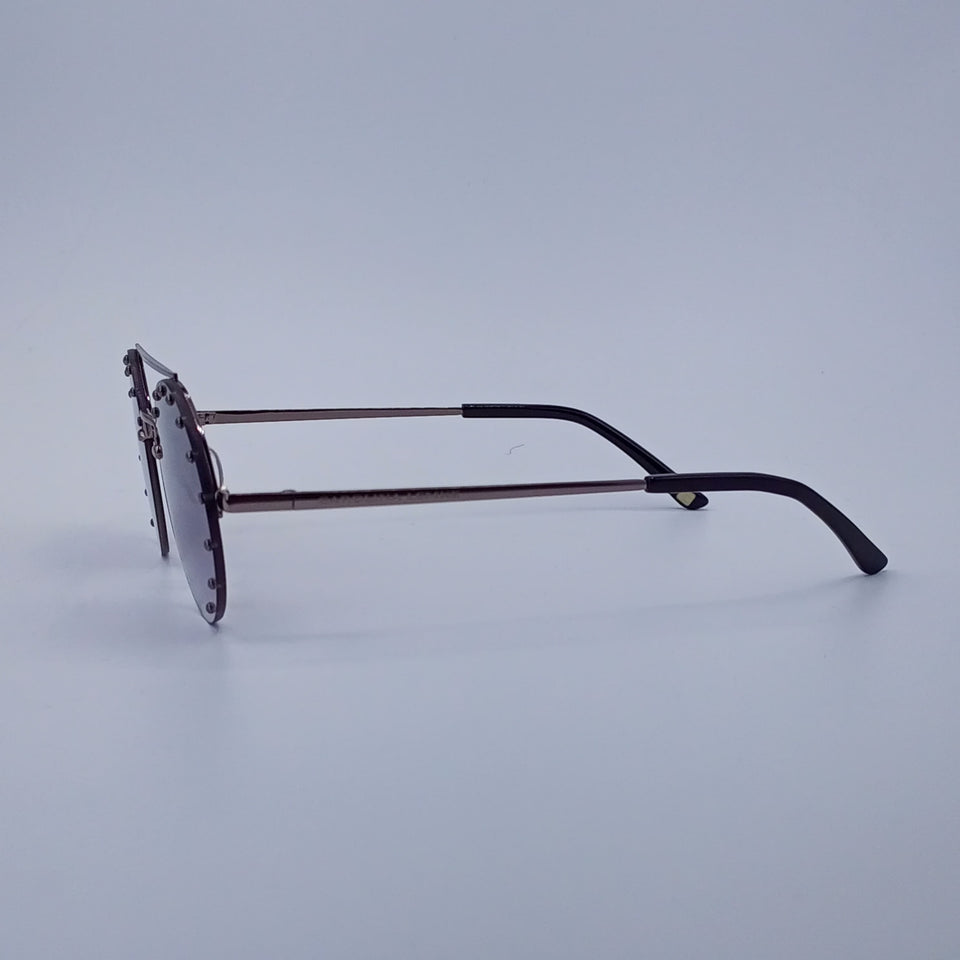 Purple Gradient Round Sunglasses-224