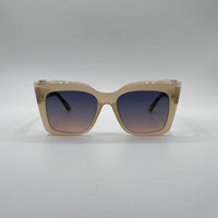 Square Light Beige Frame Women's Sunglasses-148