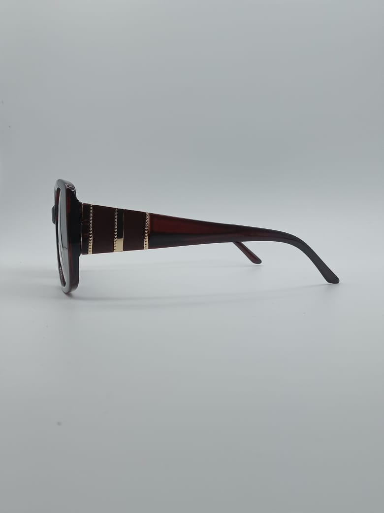 Acetate Brown Frame Women's Sunglasses-019