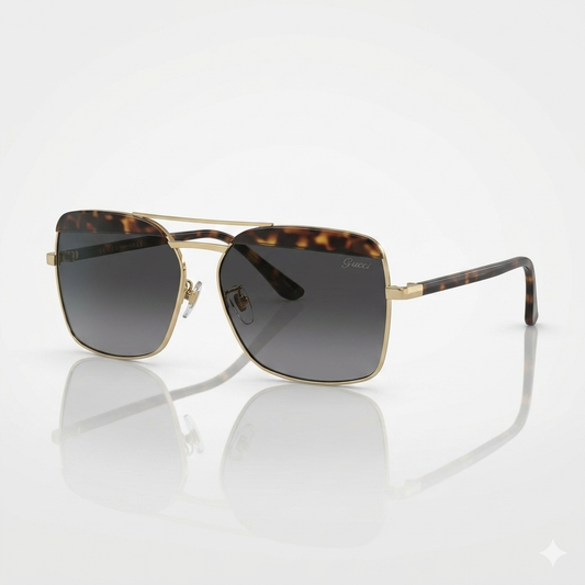 Square double bridge sunglass-336