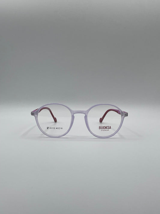 Circular Pink & Red Frame Kids Optics-296