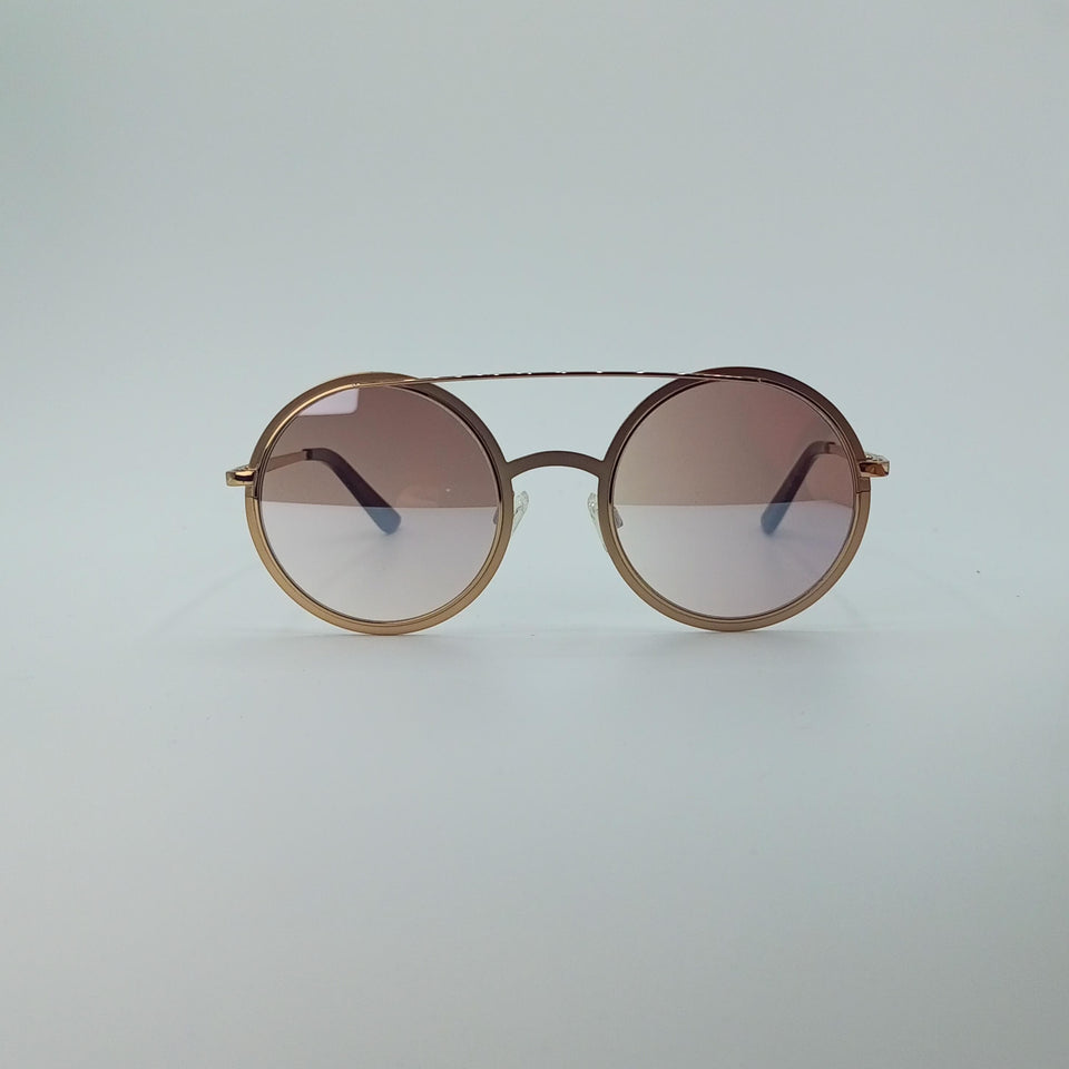 Golden Blush Gradient Round Sunglasses-222