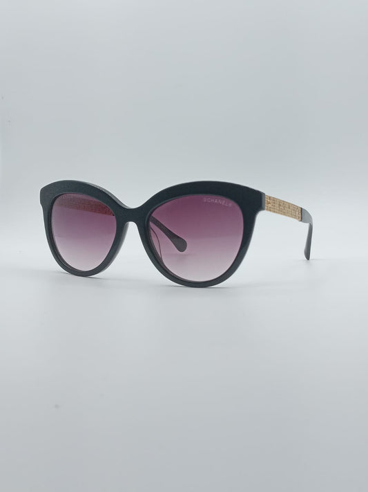 Cat Eye Black Frame Women's Sunglasses-025