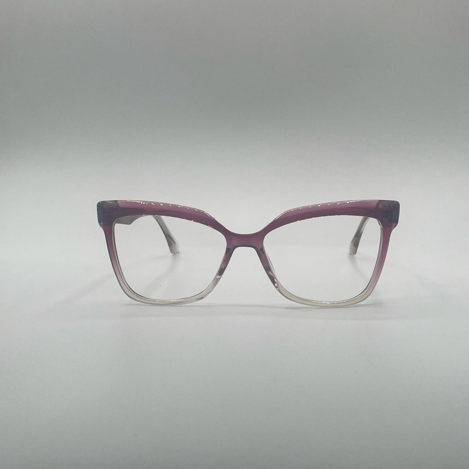 Cat Eye Pink & Translucent Frame Women's Optics-383