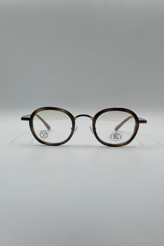Circular Golden Frame Unisex Optics-307