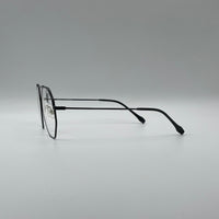 Geometrical Thin Black Frame Unisex Optics-311