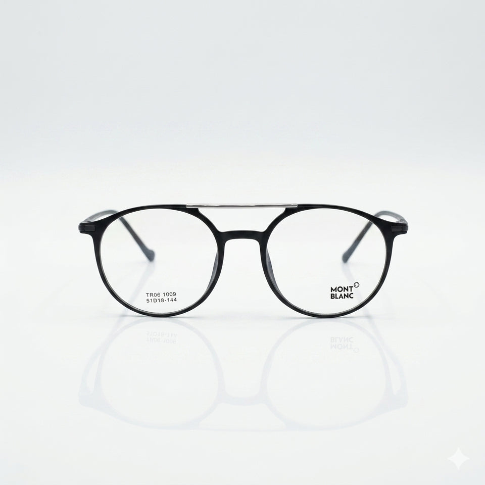 Circular Black Frame Optics-339