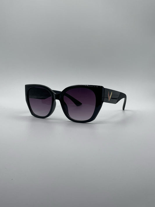 Cat Eye Black Frame Women's Sunglasses-172