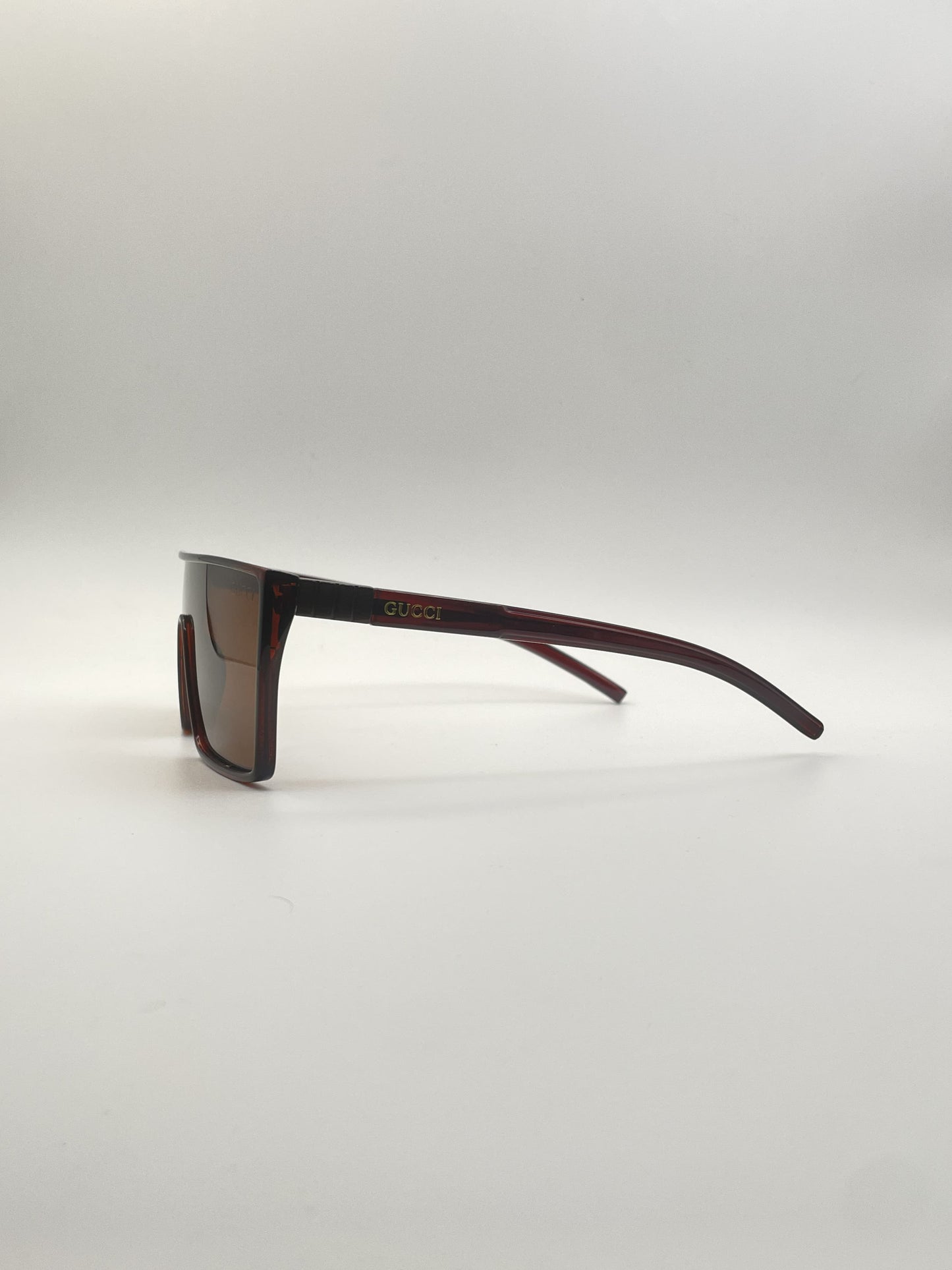 Flat Top Brown Frame Men's Sunglasses-103