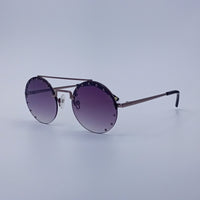 Purple Gradient Round Sunglasses-224