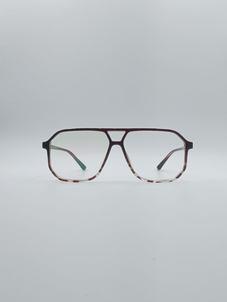Aviator brown plastic Frame Men's Optics-074