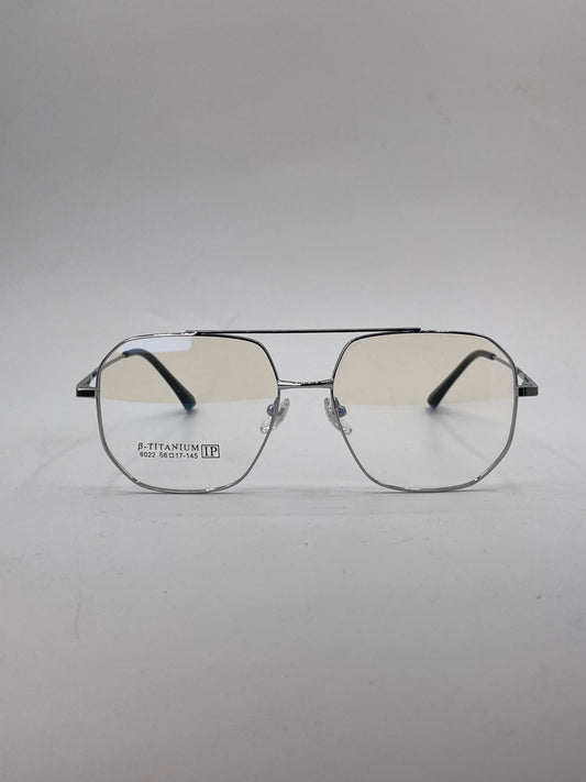 Silver titanium double bridge optics-452