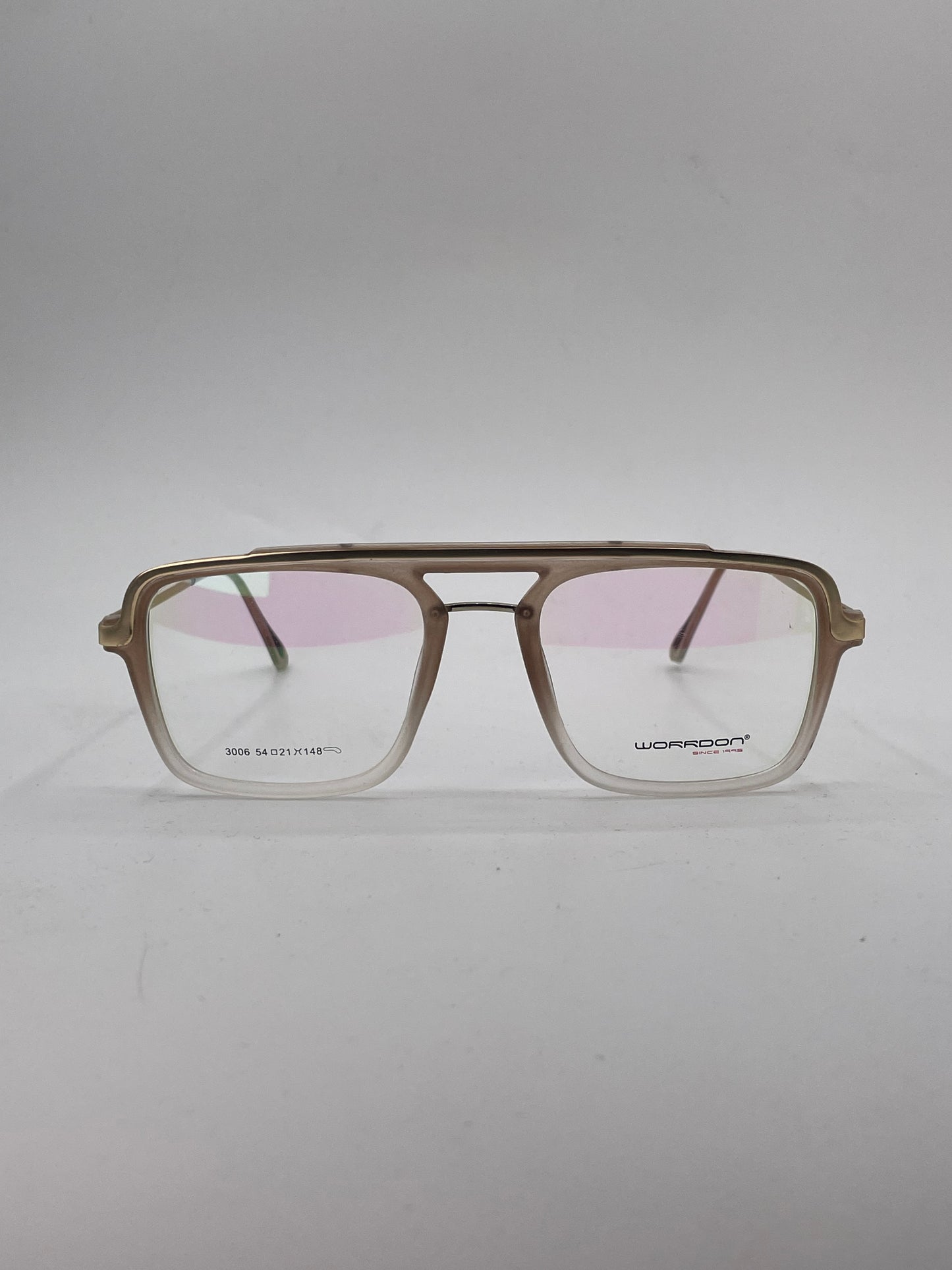 Matt brown double shade plastic square optics-469