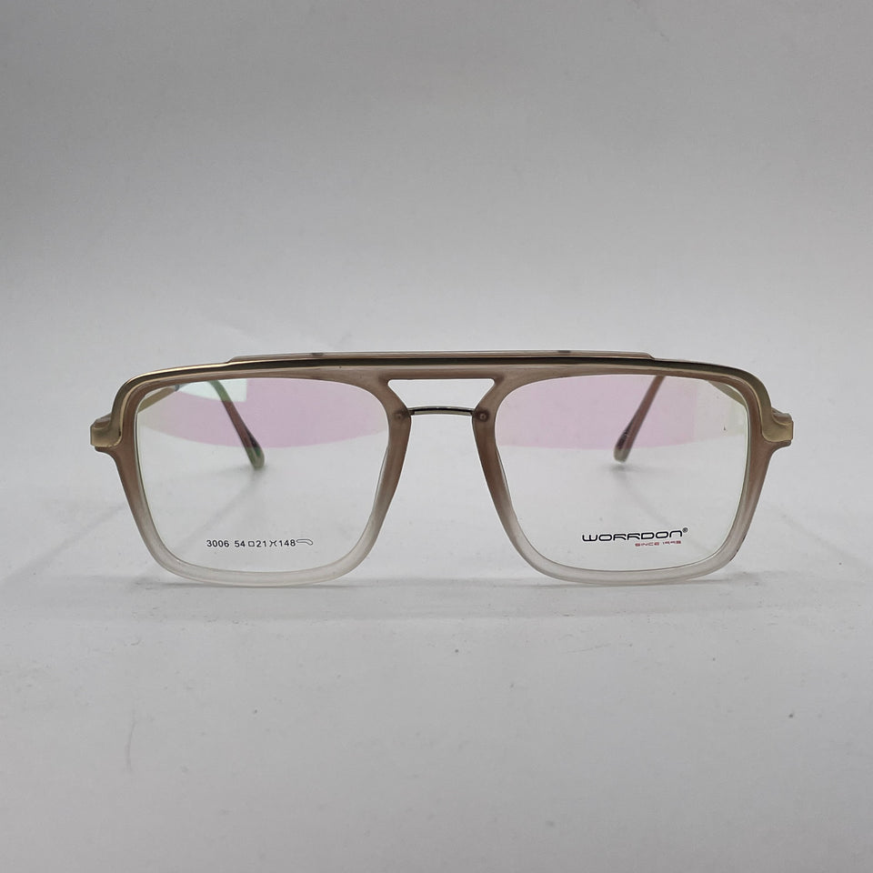 Matt brown double shade plastic square optics-469