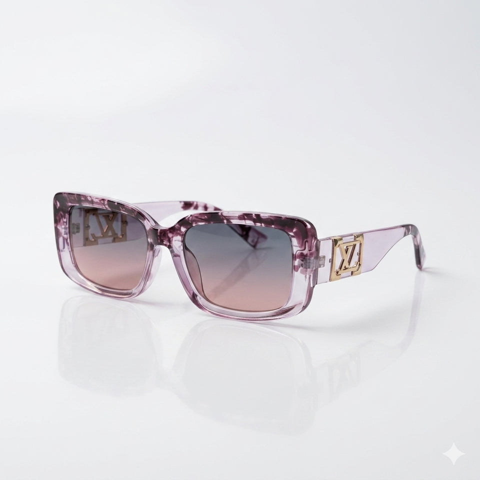 Rectangular transparent purple-312