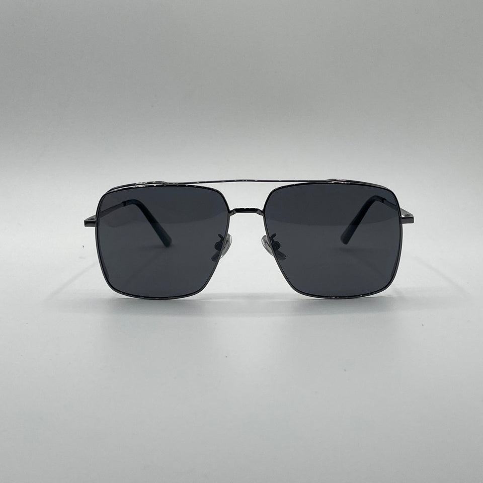 Aviator Square Thin Black Frame Polarized Sunglasses-203