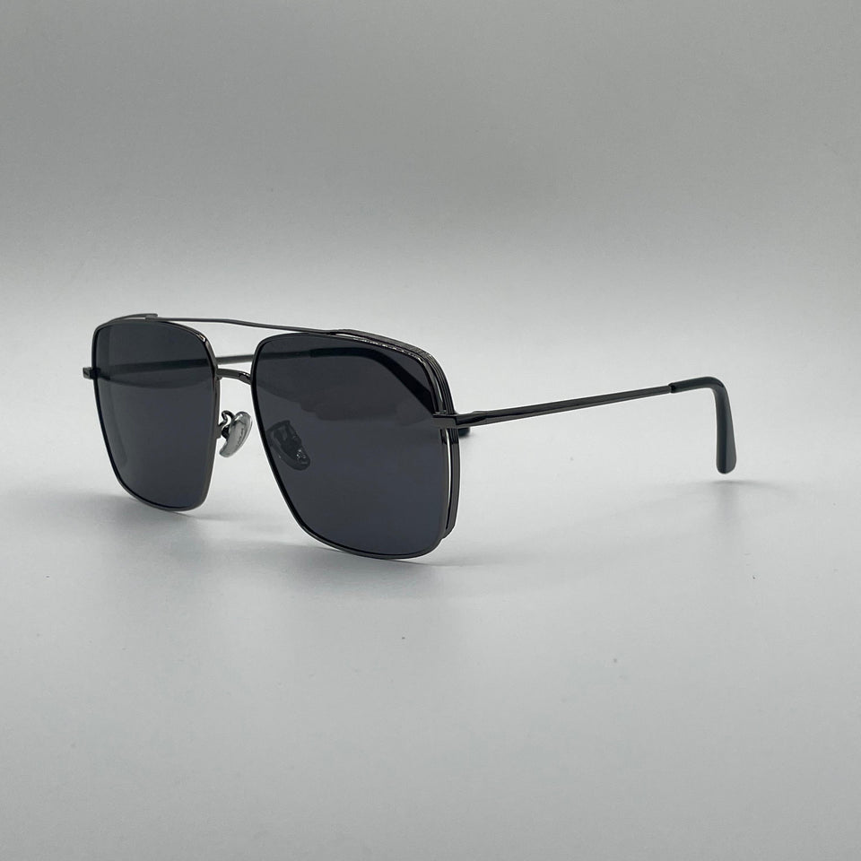 Aviator Square Thin Black Frame Polarized Sunglasses-203