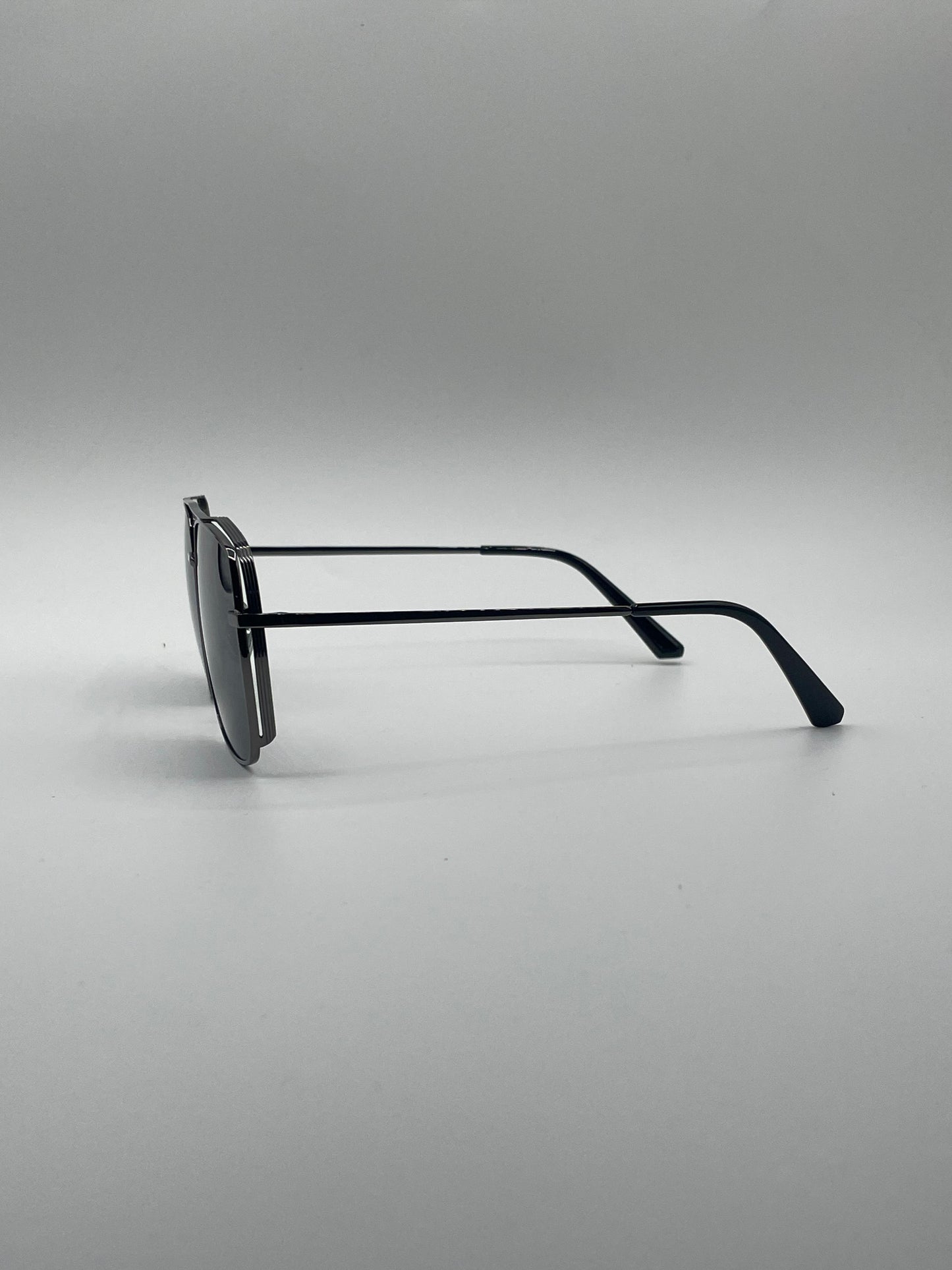 Aviator Square Thin Black Frame Polarized Sunglasses-203