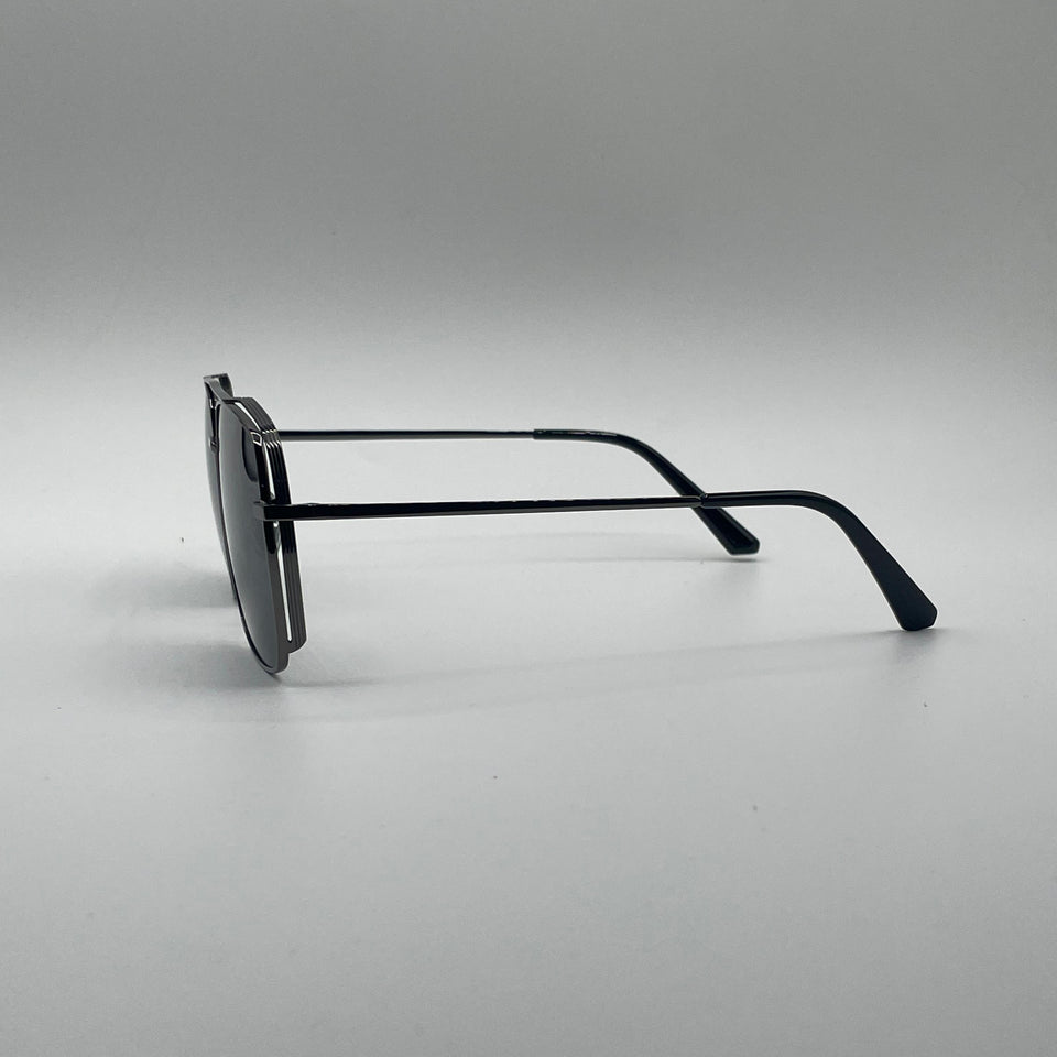 Aviator Square Thin Black Frame Polarized Sunglasses-203