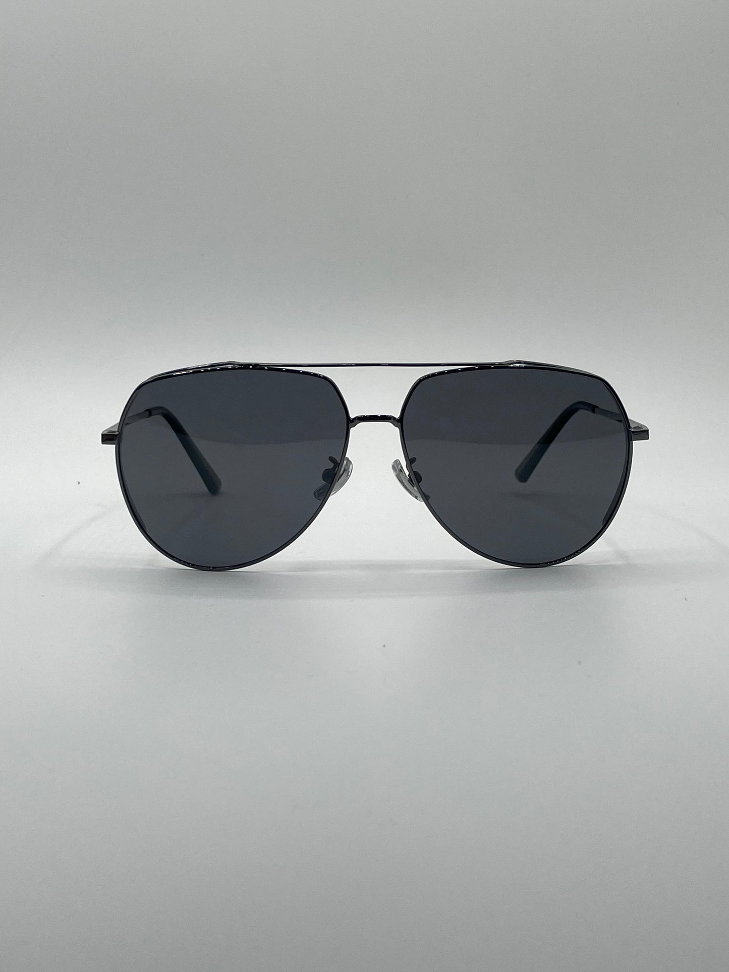 Aviator Thin Black Frame Polarized Sunglasses-200