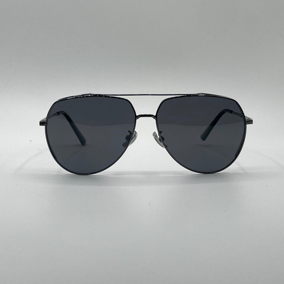 Aviator Thin Black Frame Polarized Sunglasses-200