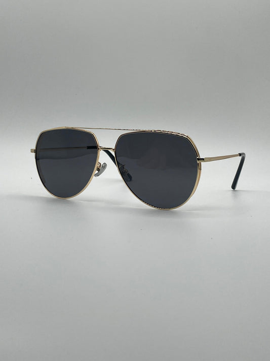 Aviator Thin Golden Frame Polarized Sunglasses-199