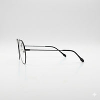 Geometrical Thin Black Frame Unisex Optics-311