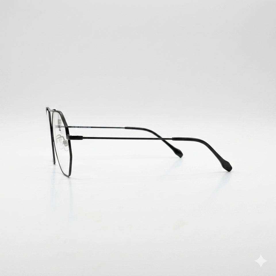 Geometrical Thin Black Frame Unisex Optics-311