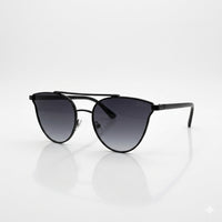 Round Aviator Black Frame Sunglasses-139