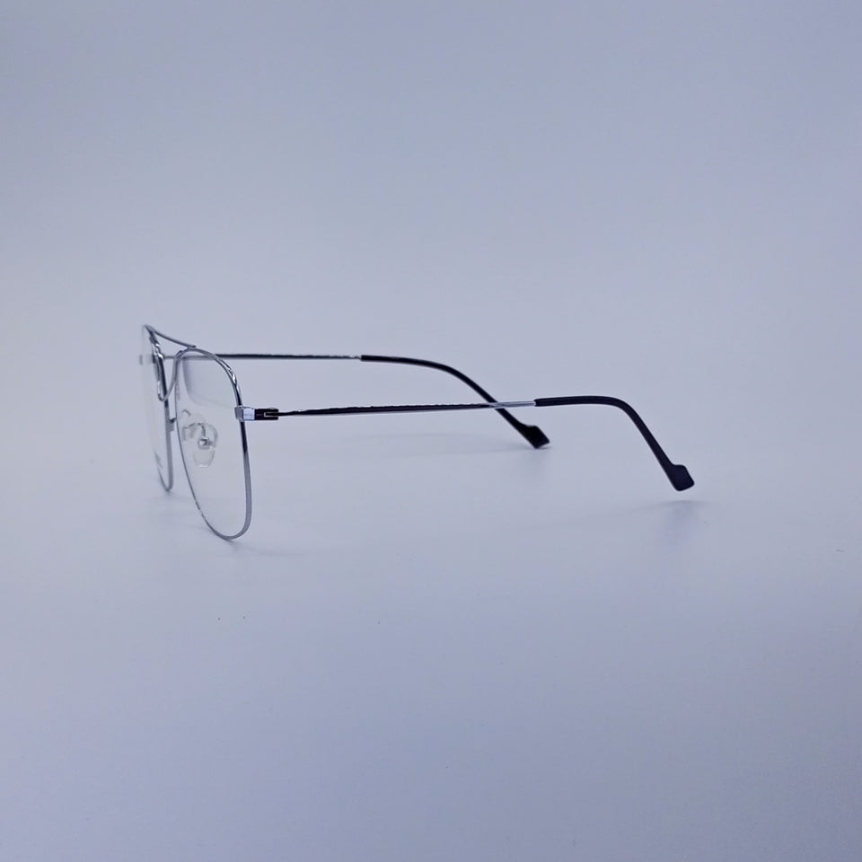 Double bridge silver titanium optics-441