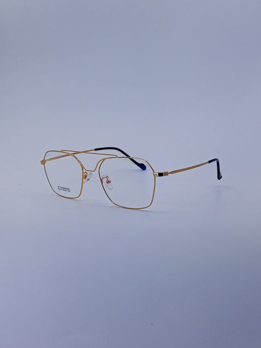 Square Double bridge titanium optics-442