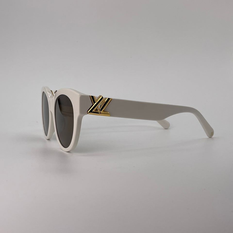 Cat eye white sunglass-286