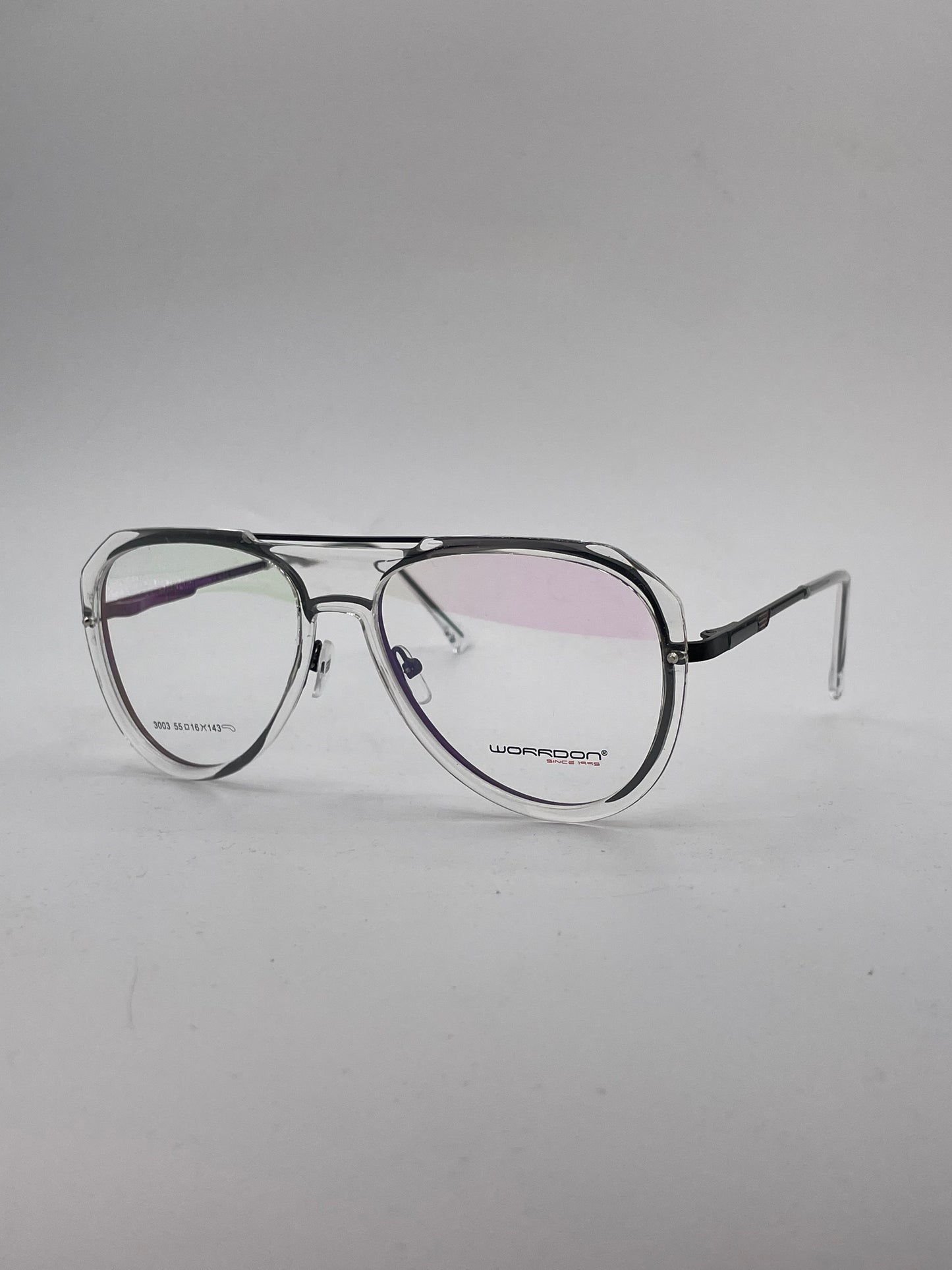 Aviator transparent plastic  optics-470