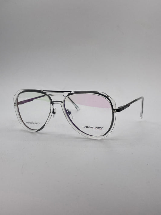 Aviator transparent plastic  optics-470