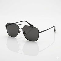 Retro Aviator Thin Black Frame Polarized Men Sunglasses-205