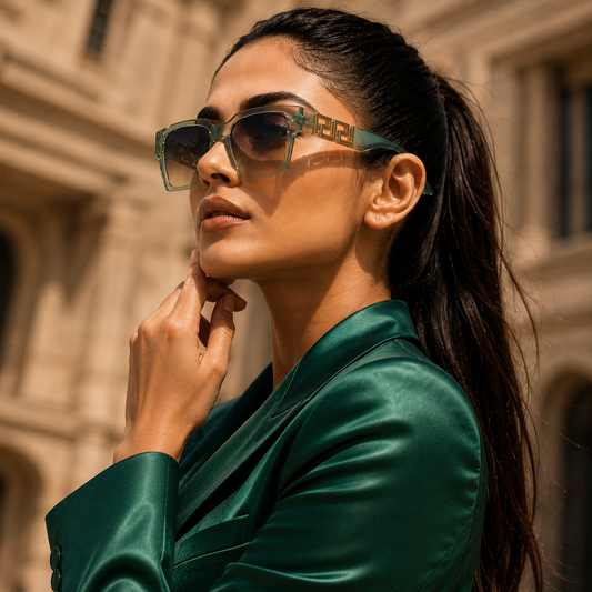 Bold square sunglasses-317