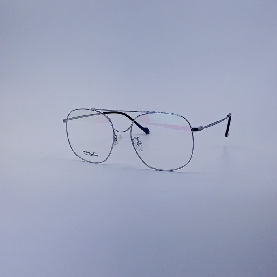 Double bridge silver titanium optics-441