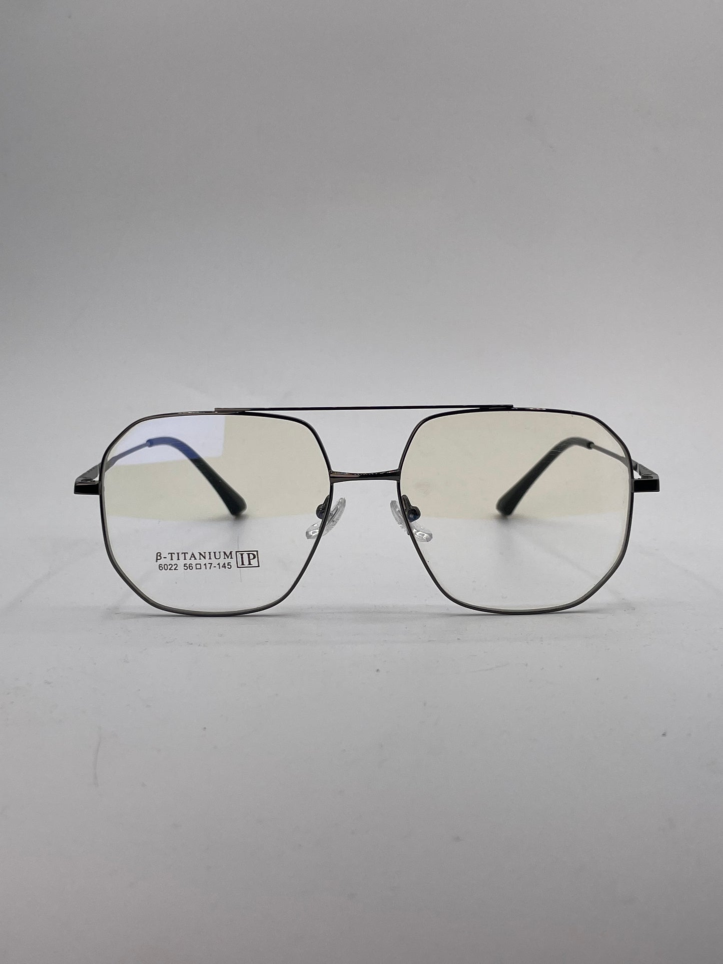 Grey titanium double bridge optics-453