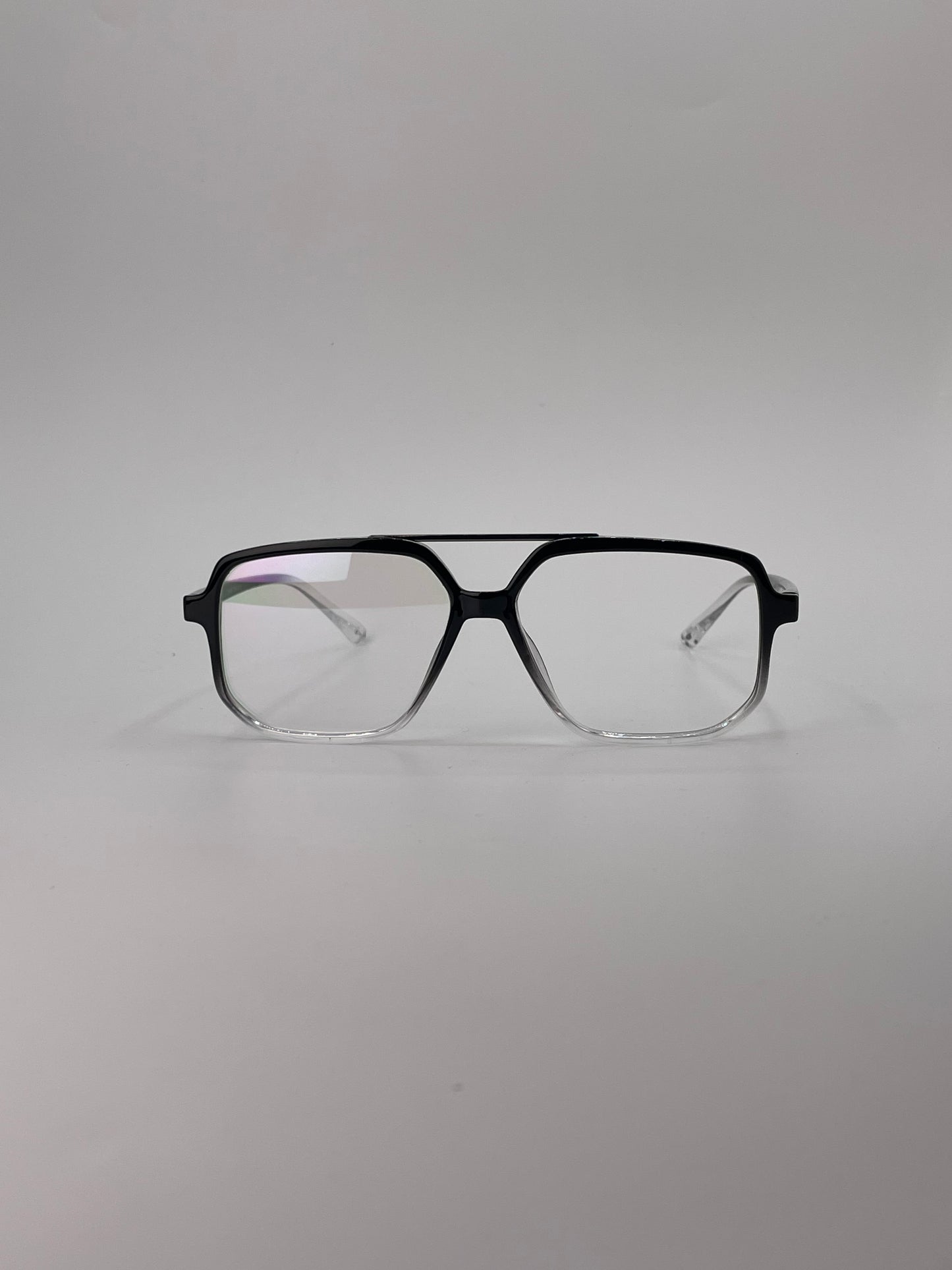 Square double-bridge Frame Optics-437