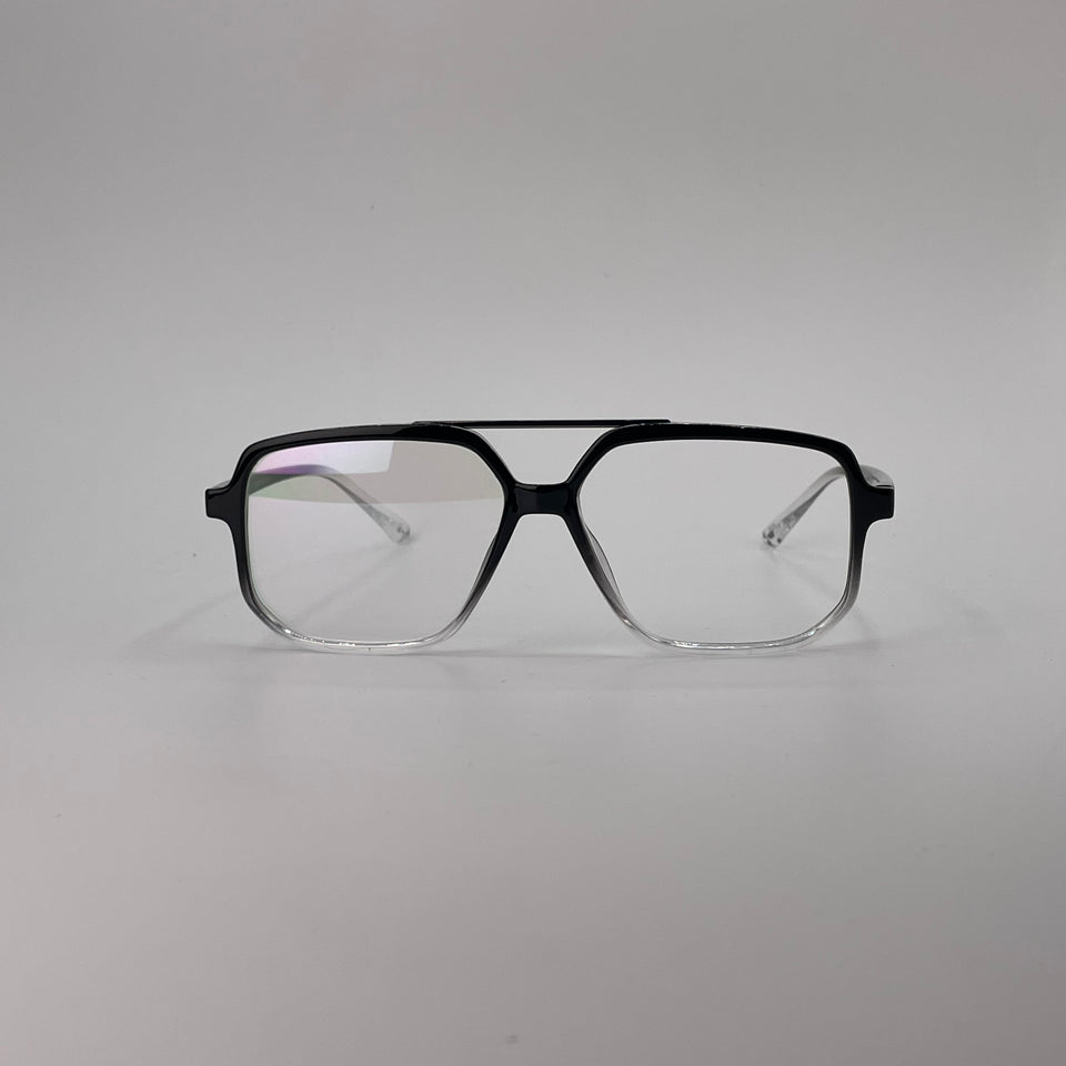 Square double-bridge Frame Optics-437