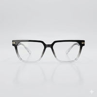 Black to Clear Gradient Square Frame Eyewear Optics-435
