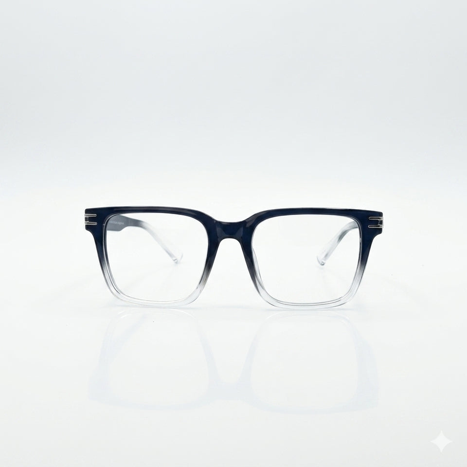 Rectangular Shadow Fade Black Frame Men’s optics-416