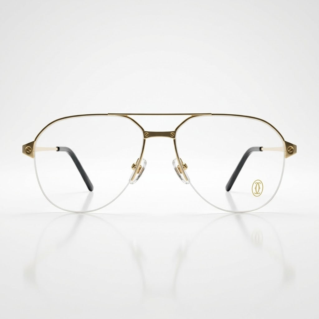 Aviator half rim optics-598