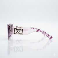 Rectangular transparent purple-312