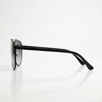 Round Aviator Black Frame Sunglasses-139
