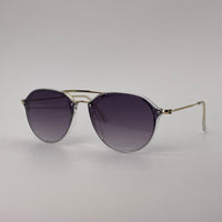 Double bridge sunglass with golden handles-255